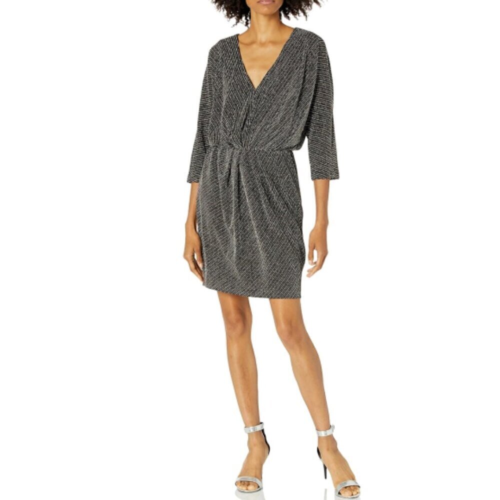 Trina Turk 'Birch' Metallic Stripe Stretch-Jersey Mini Dress, Multicolor